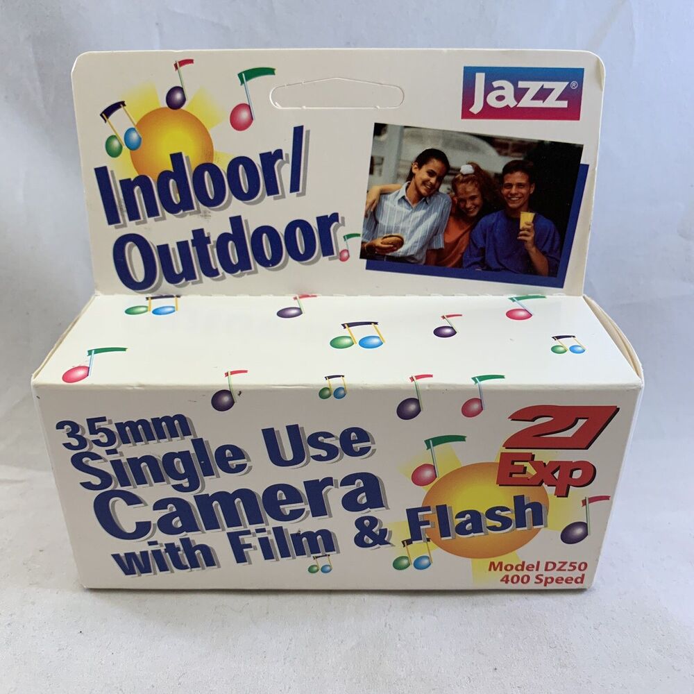 Jazz DZ50 Single Use 35mm Indoor Outdoor Camera 27 Exposures Sealed